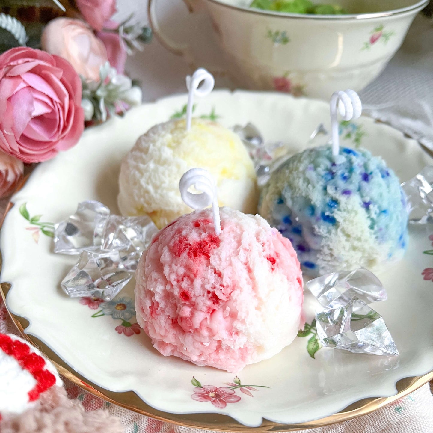 Sunny Sorbets - ice cream scoop candles